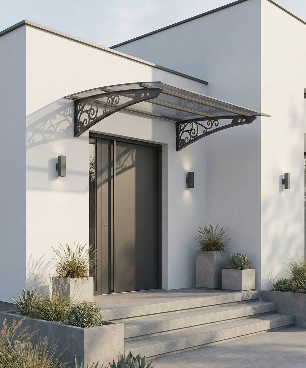 Ferforje Serisi Pratik Sundurma - Antrasit Taşıyıcılı Füme Üst Kaplama