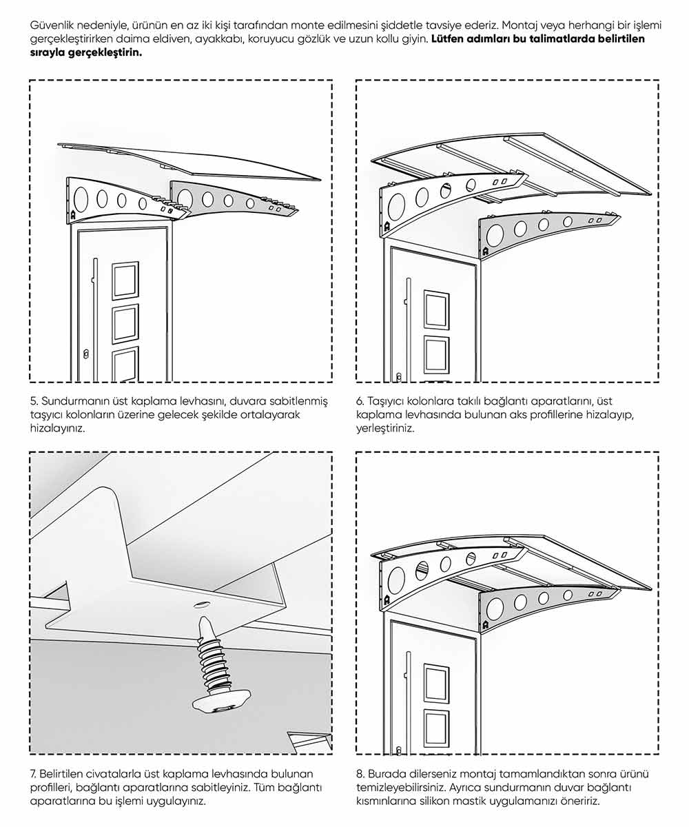 montaj-kilavuzu-2-1.jpg Lale Serisi Pratik Sundurma - Gri Taşıyıcılı Gri Üst Kaplama
